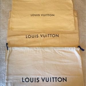 LV dust bags 2 large 1 medium size